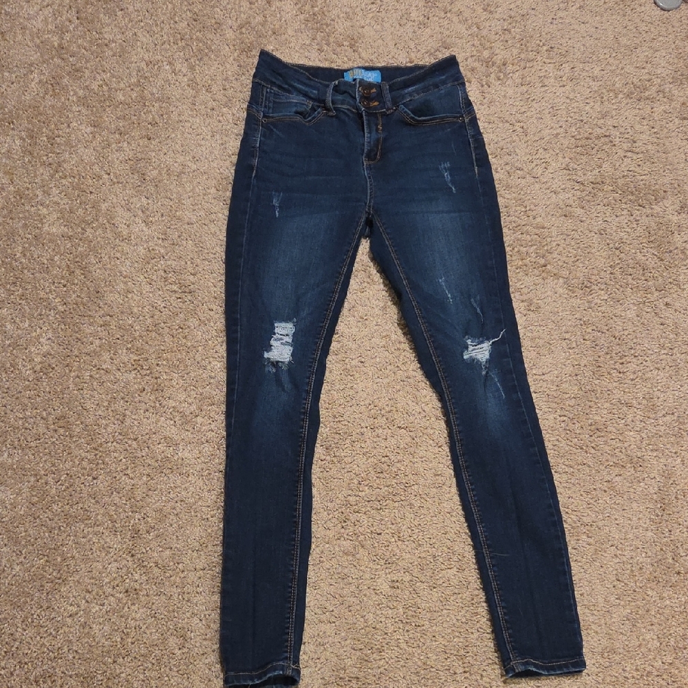 Fashion Nova Dark Blue Skinny Jeans